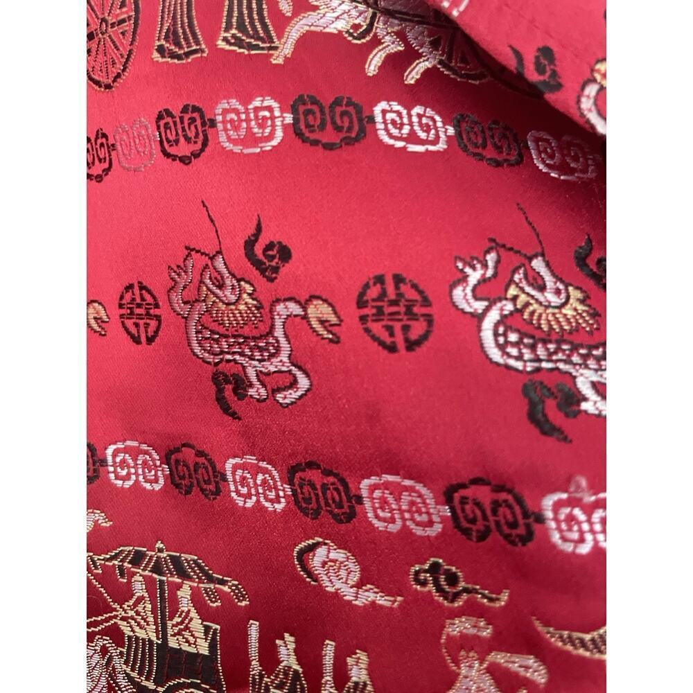 Vintage Chicos Asian Inspired Oriental Print Shacket Jacket Art To Wear Size 1 - Picture 5 of 11